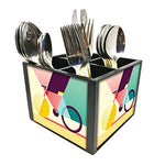 Nutcase Designer Cutlery Stand Holder Silverware Caddy-Spoons Forks Knives Organizer for Dining Table & kitchen W-5.75"x H -4.25"x L-5.5" - Cycle Art