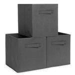 Save ximivogue storage box storage bins 3 pack storage cube basket bins cloth folding box closet drawers container dresser basket organizer shelf collapsible for underwear sock bra tight kids toy brown