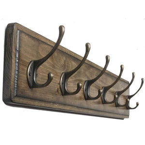 Kitchen argohome coat rack wall mounted wooden 27 coat hooks scroll hook 6 rustic hooks solid pine wood perfect touch for entryway bathroom closet room