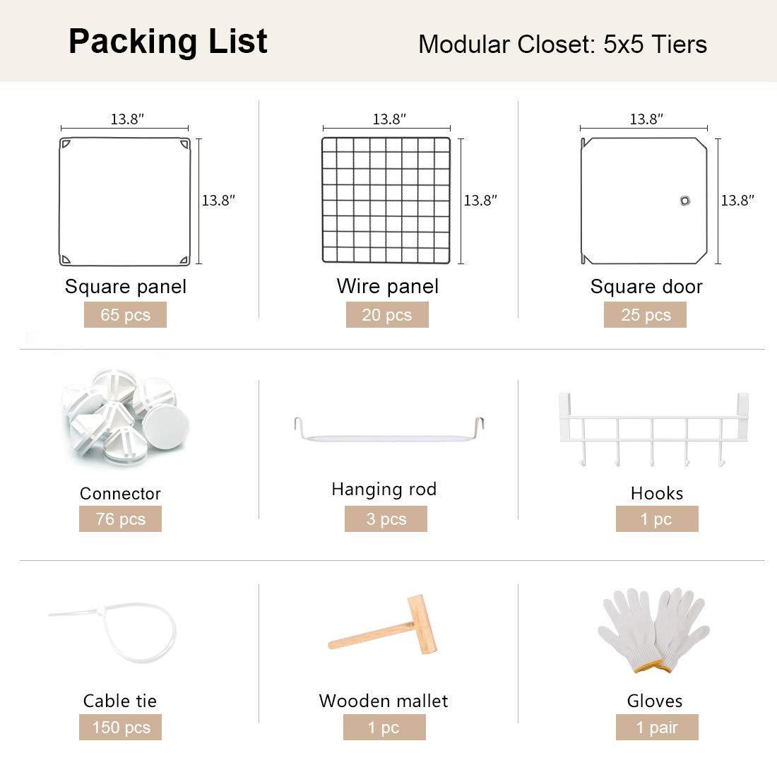 Storage yozo modular closet portable wardrobe for teens kids chest drawer ployresin clothes storage organizer cube shelving unit multifunction toy cabinet bookshelf diy furniture white 25 cubes