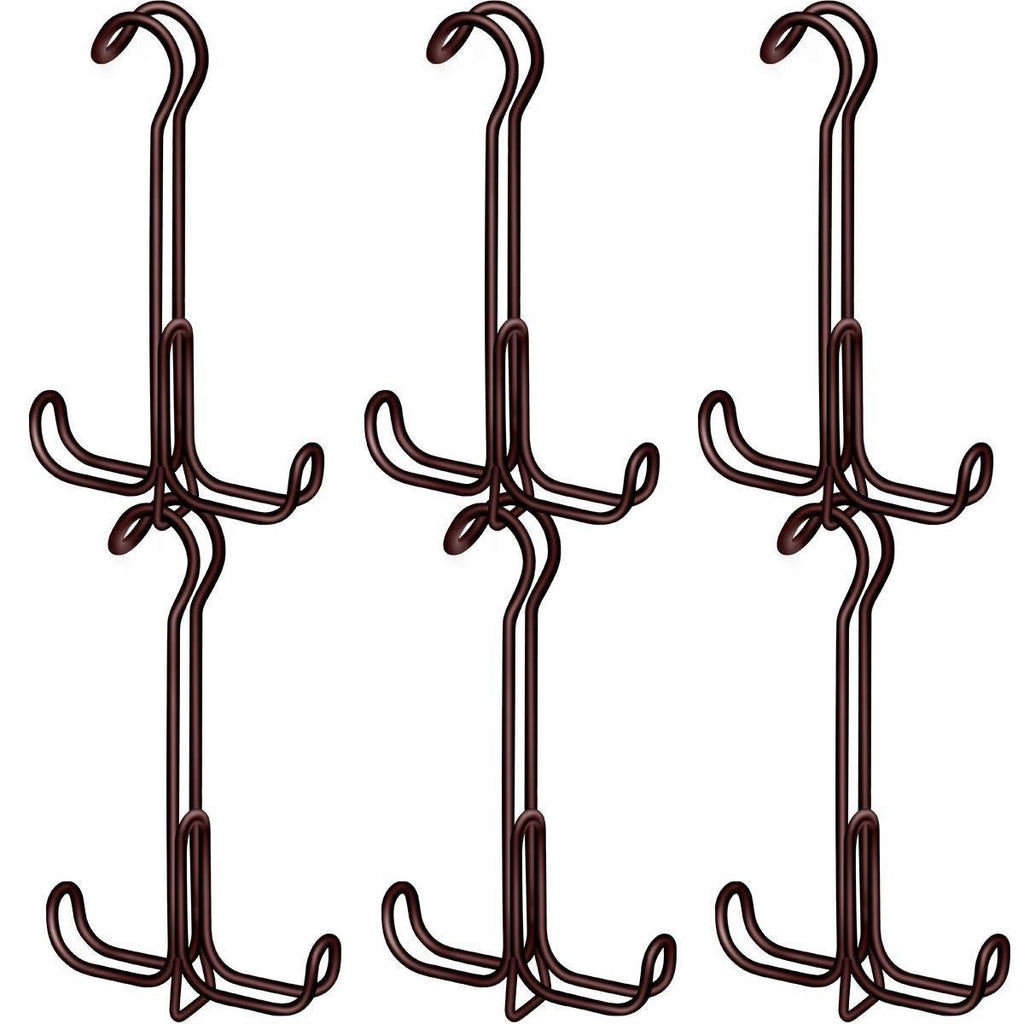 Shop tomcare metal purse organizer stackable purse hanger handbag organizer sturdy bag organizer purse holder rack hanging closet organizer for purses handbags backpacks bags totes 6 pack bronze