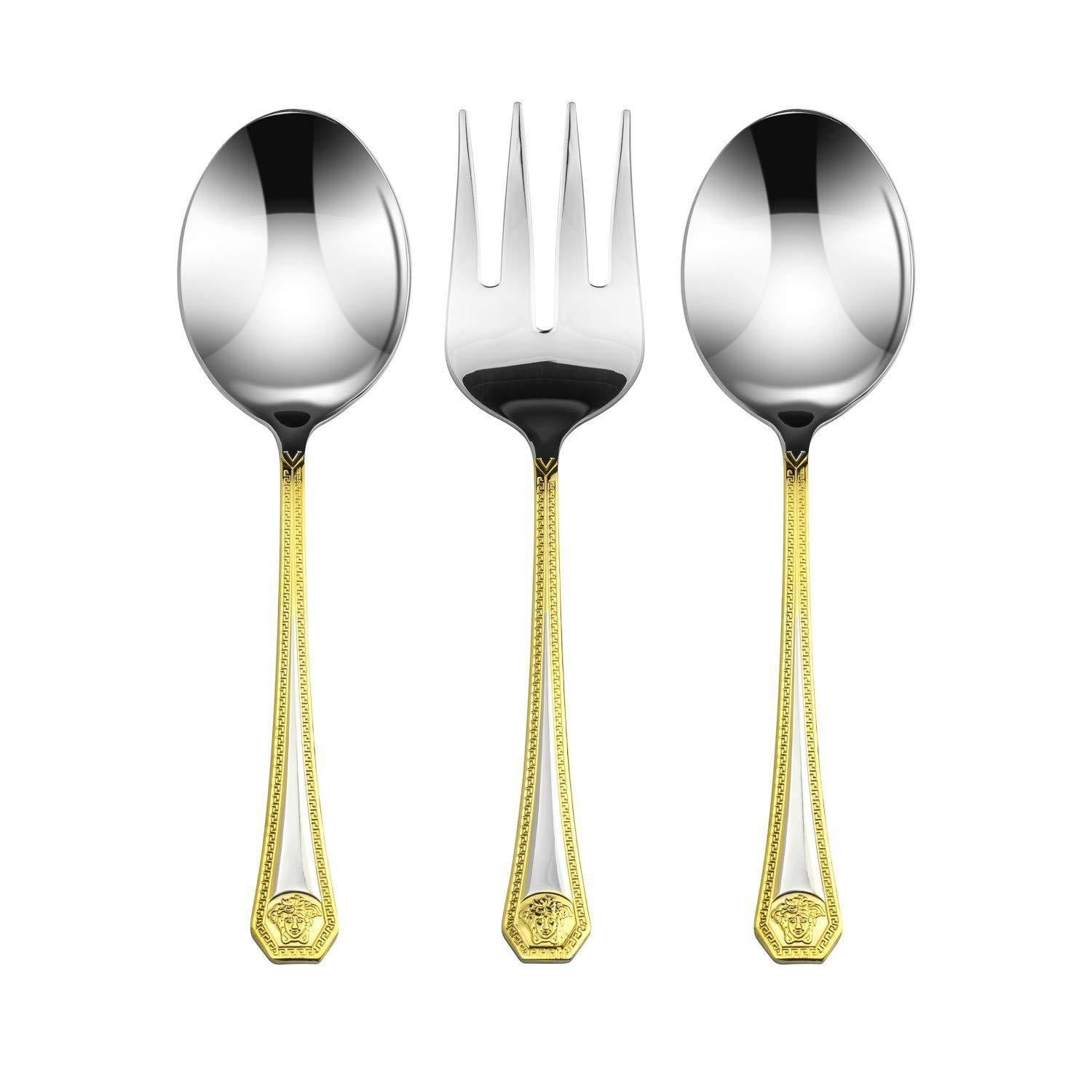 Shop for joseph sedgh collection 18 10 stainless steel 75 piece silverware flatware cutlery set dishwasher safe includes dinner spoon fork knife dessert fork mocha spoon 3 serving utensils
