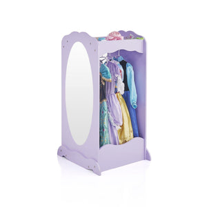The best guidecraft dress up cubby center lavender kids clothing storage rack costume shoes wardrobe with mirror and side hooks standing closet for toddlers