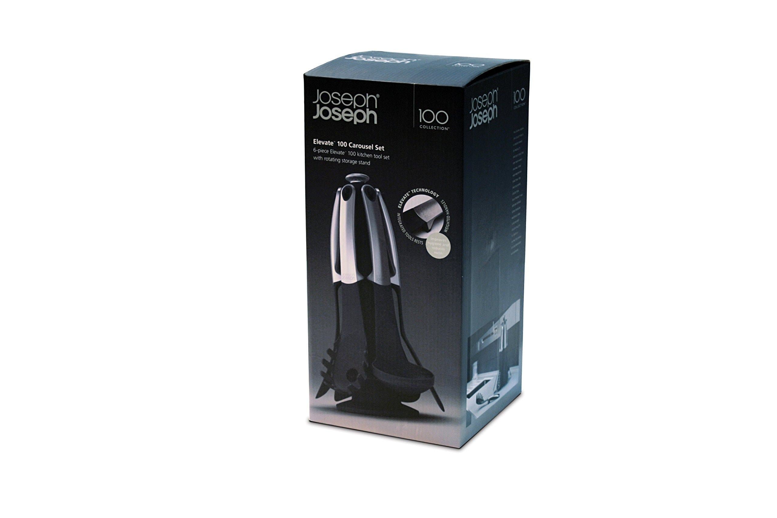 Featured joseph joseph elevate 100 collection 6 piece kitchen utensil set with rotating storage carousel stainless steel handles and nylon head