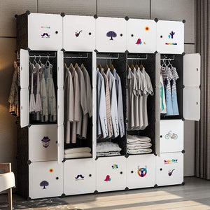 Discover the best george danis portable wardrobe closet plastic dresser modular cube organizer multi use storage carbinet shelf diy furniture black 18 inches depth 5x5 tiers