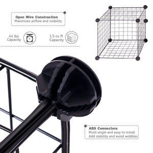 Selection unicoo multi use diy 12 cube wire grid organizer bookcase bookshelf storage cabinet wardrobe closet toy organizer wire cube storage black wire