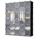 Budget tangkula cube storage organizer cube closet storage shelves diy plastic pp closet cabinet modular bookcase large storage shelving with doors for bedroom living room office 30 cube