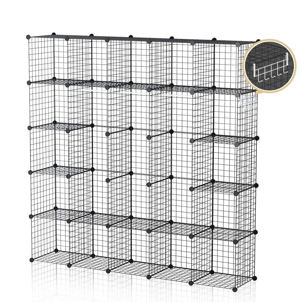 Results george danis wire storage cubes metal shelving unit portable closet wardrobe organizer multi use rack modular cubbies black 14 inches depth 5x5 tiers
