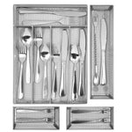 Best kitchen silverware drawer organizer 5 3 separate compartment with anti slip mats mesh kitchen cutlery trays silverware storage kitchen utensil flatware tray