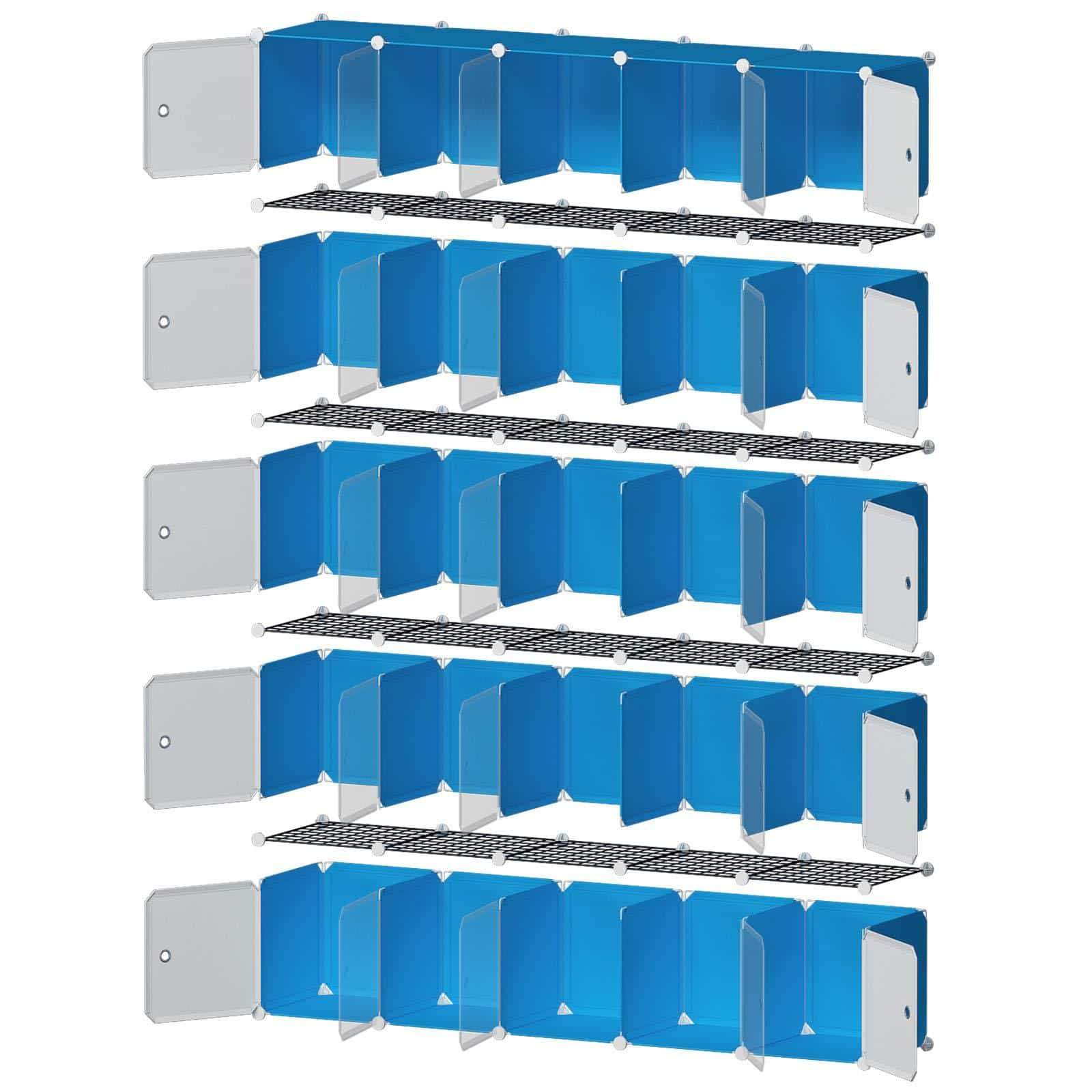 Storage organizer yozo modular closet portable wardrobe for teens kids chest drawer ployresin clothes storage organizer cube shelving unit multifunction toy cabinet bookshelf diy furniture white 25 cubes