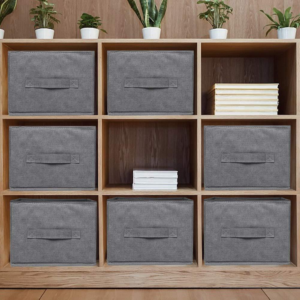 Shop aoolife closet hanging shelves organizer linen cloth light and breathable collapsible hanging closet organizer for sock clothes bra toys and more drawer 4 pack