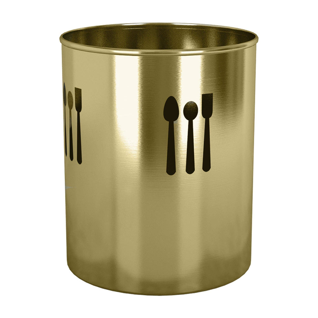 Top nu steel tg uh 16gl utensils holder 7 5 h x 7 5 w x 7 5 d gold color