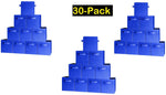 Storage 30 pack blue storage cubes with two handles shelves baskets bins containers home decorative closet organizer household fabric cloth collapsible box toys storages drawer blue 30 pack