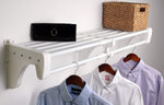 Select nice ez shelf diy expandable closet shelf rod 42 75 mounts to back wallwith 2 end brackets white