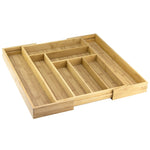Organize with totally bamboo expandable drawer organizer 8 compartments for cutlery utensils and more
