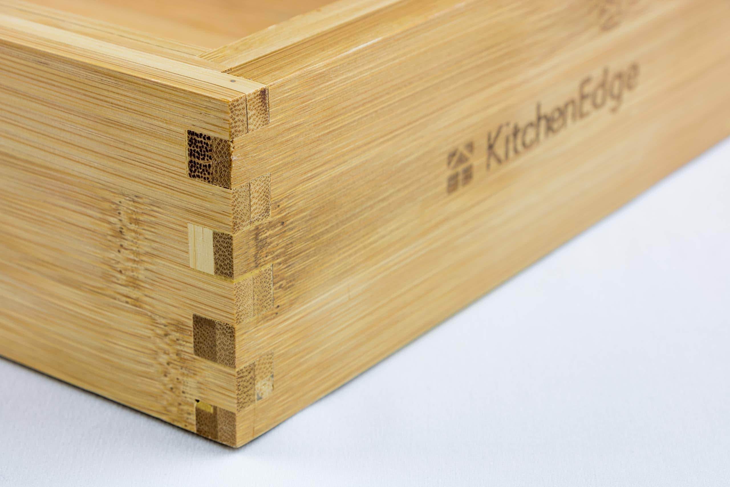 Featured kitchenedge premium silverware flatware and utensil organizer for kitchen drawers expandable to 33 inches wide 11 compartments 100 bamboo