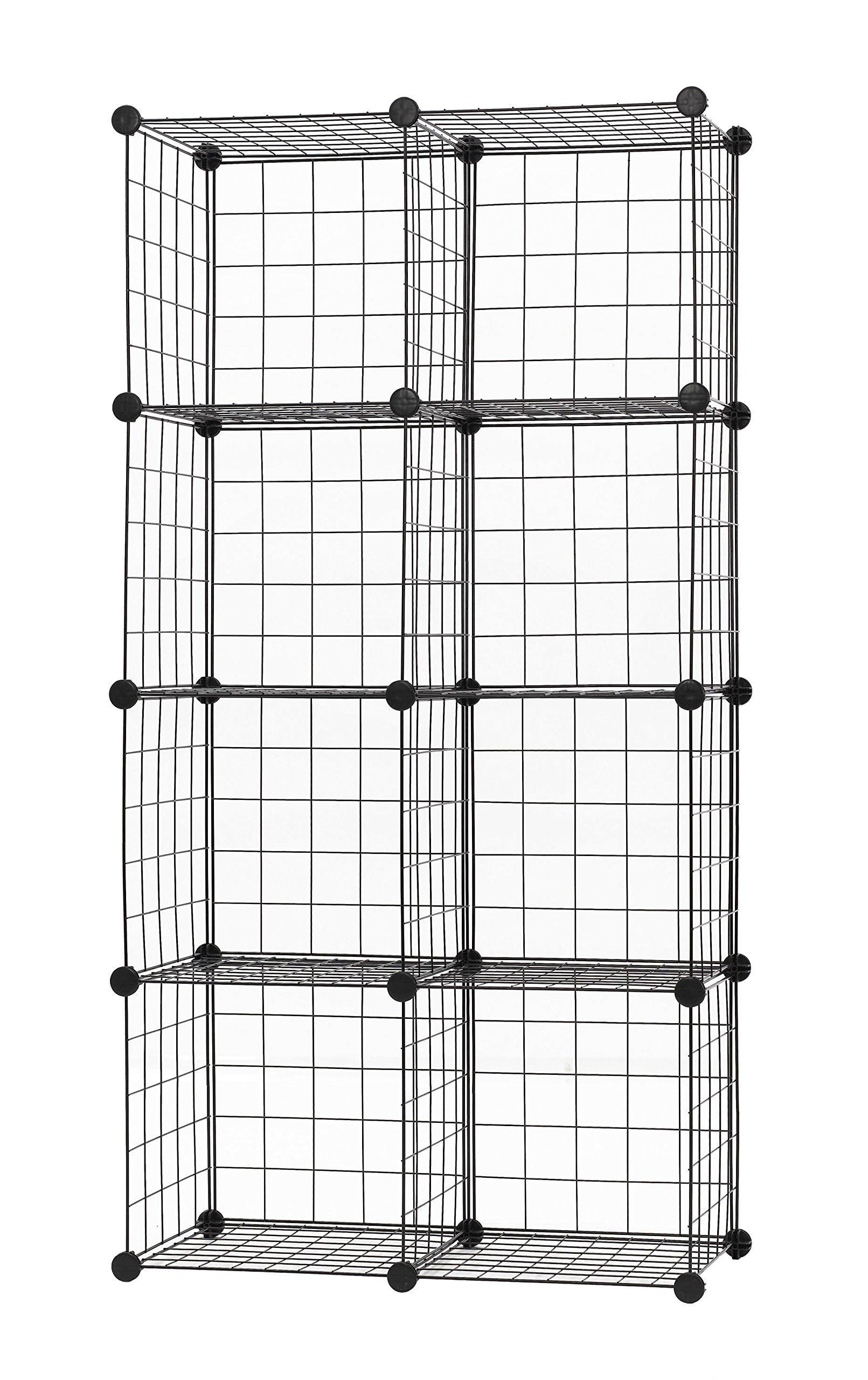 Exclusive finnhomy 12 storage cubes multi use diy wire grid organizer closet organizer shelf cabinet wire grids panels garage storage rack sets shelving units for books plants toys shoes clothes black