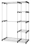 Budget whitmor double rod freestanding closet heavy duty storage organizer