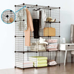 Amazon tespo wire cube storage shelves book shelf metal bookcase shelving closet organization system diy modular grid cabinet 12 cubes