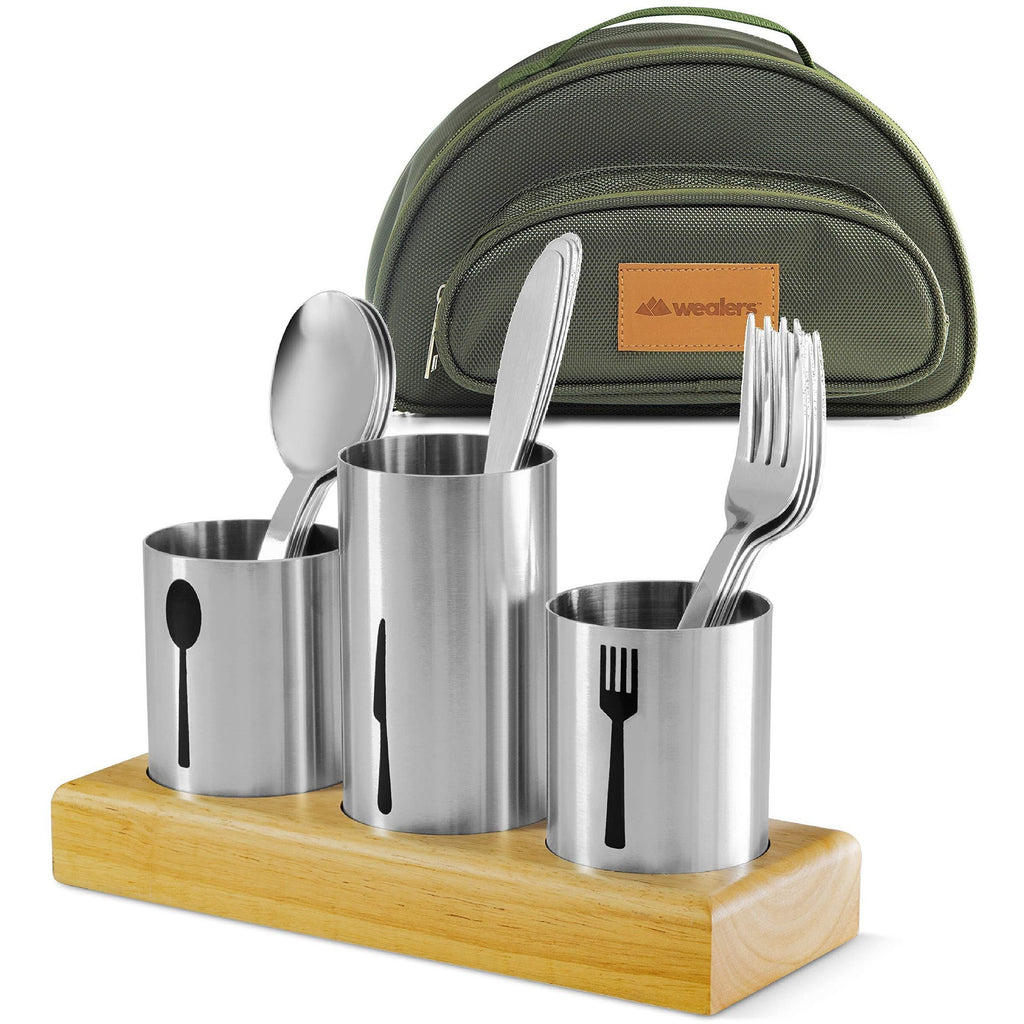 Stainless Steel Utensil Organizer With Cutlery