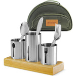 Stainless Steel Utensil Organizer With Cutlery